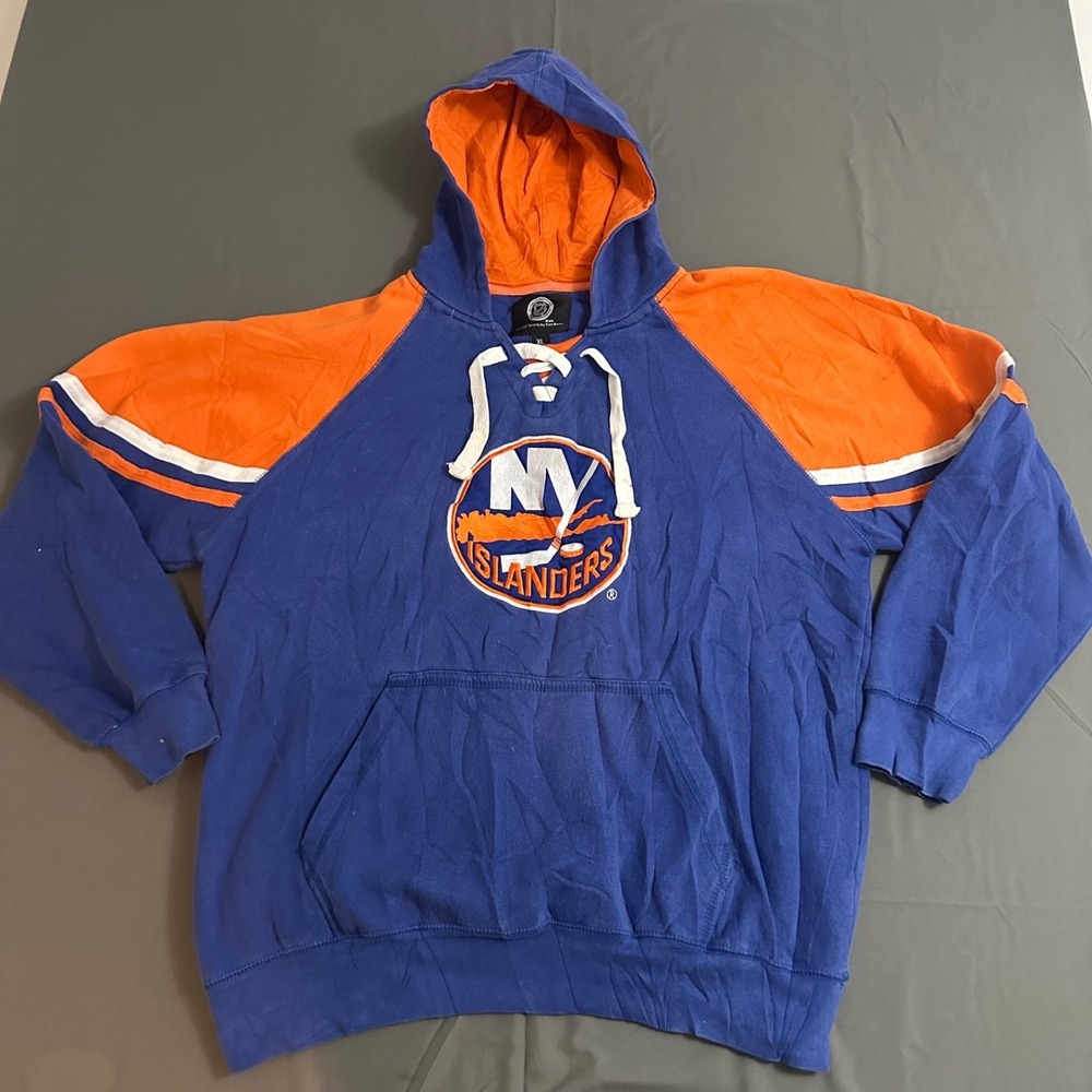 New York Islanders G-III By Carl‎ Banks Men's Blue Lace Sweatshirt Size XL
